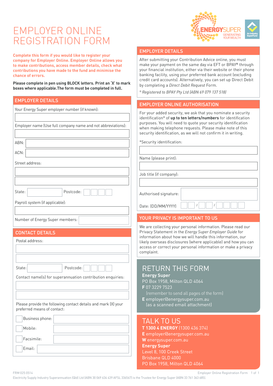 Employer Online Registration Form