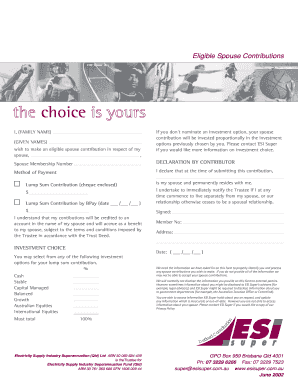 ESI15319Eligible Spouse Con - Energy Super - energysuper com