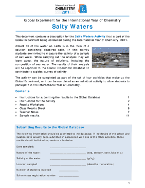 Salty Waters Activity Guide