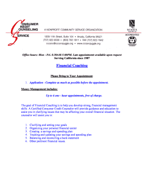 Financial Coaching Program Agreement