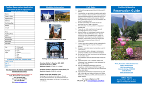 Pavilion Reservation Application
