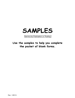 Application for Order for Publication or Posting of Summons