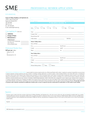 Professional Member Application