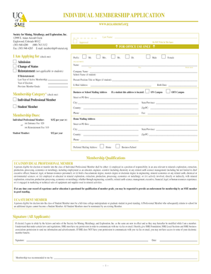 Individual Membership Application