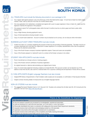 South Korea Visa Application Form