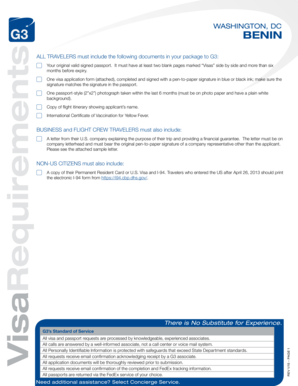 Benin Visa Application Form