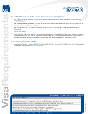 Bahrain Visa Application Form