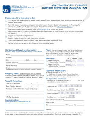 Uzbekistan Visa Application Form