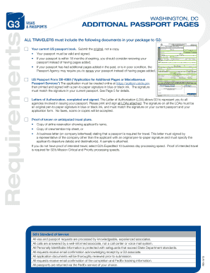 US Passport Additional Pages Application