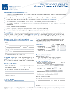 Indonesia Visa Application Form