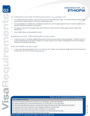 Ethiopia Visa Application Form
