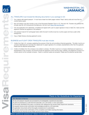 Jamaica Visa Application Form