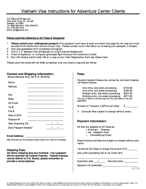 Vietnam Visa Application Instructions