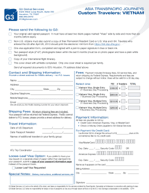 Vietnam Visa Application Form
