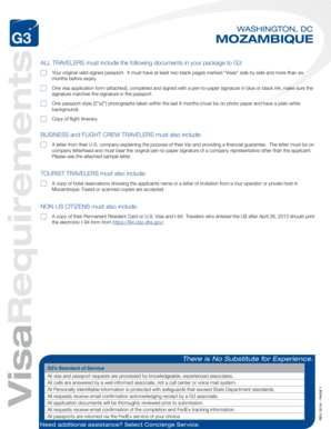 Mozambique Visa Application Form