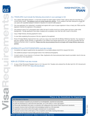 Iran Visa Application Form