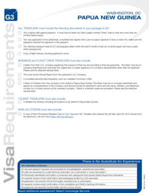 Papua New Guinea Visa Application