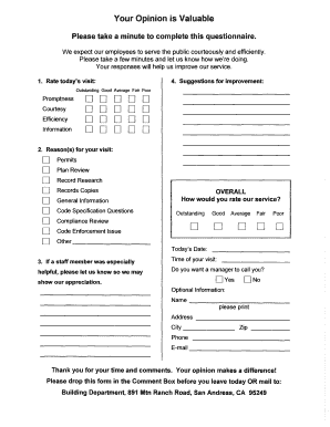 Customer Service Feedback Form