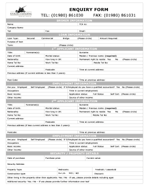 UK Loan Application Form