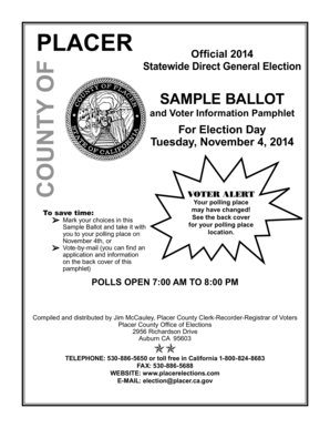 2014 Placer County Sample Ballot