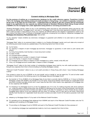 Mortgage Data Consent Form