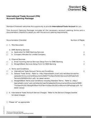 Standard Chartered International Trade Account Application