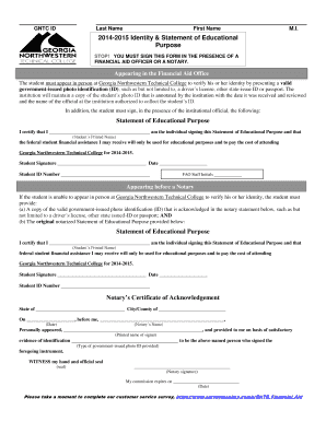 Georgia Northwestern Technical College Statement of Educational Purpose