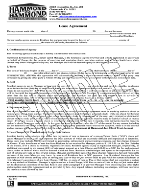 California Residential Lease Agreement