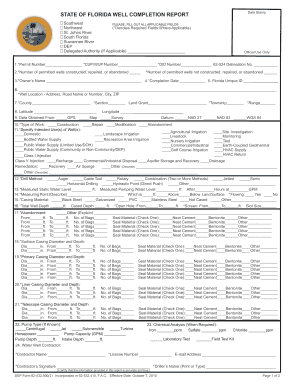 Florida Well Completion Report
