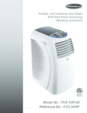 Soleus Air Portable Air Conditioner Operating Instructions