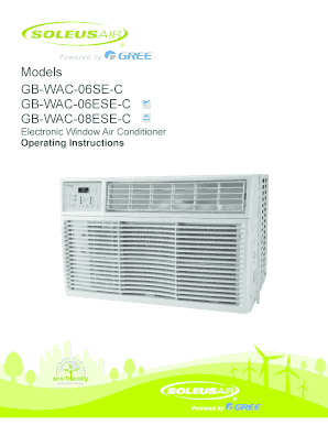 Soleus Air Conditioner Operating Instructions