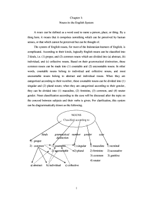 English Noun Classification Exercise