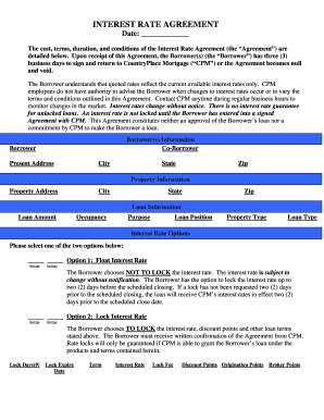 Interest Rate Agreement