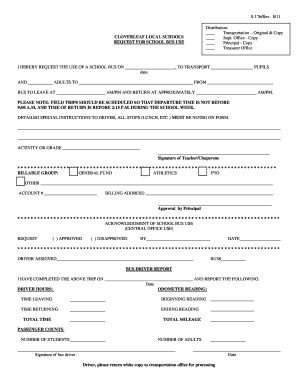 School Bus Use Request Form