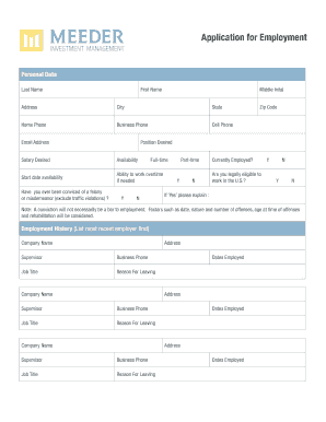 Employment Application Form