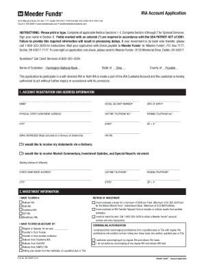 IRA Account Application Form