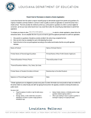 Parent Vote for Charter Application Permission