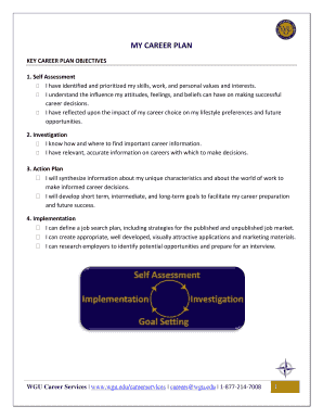 Career Plan Template