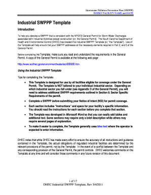 Industrial Stormwater Pollution Prevention Plan