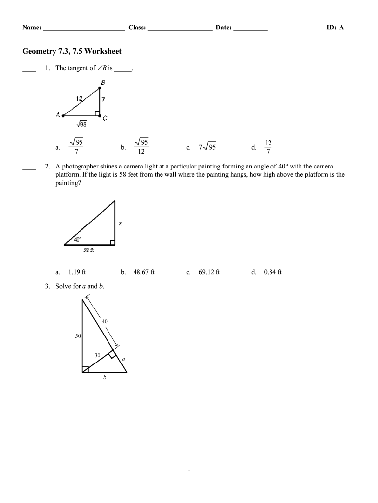 Fillable Online Geometry Worksheet 7 2 7 3 Review Answers Fax Email Fillable Online Geometry Worksheet 7 2 7 3 Review Answers Fax Email
