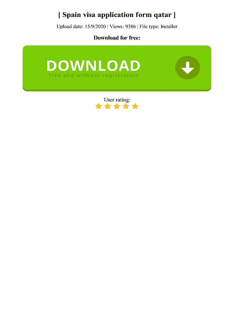 Spain Visa Application Form Qatar Fill Online Printable Fillable Blank PdfFiller