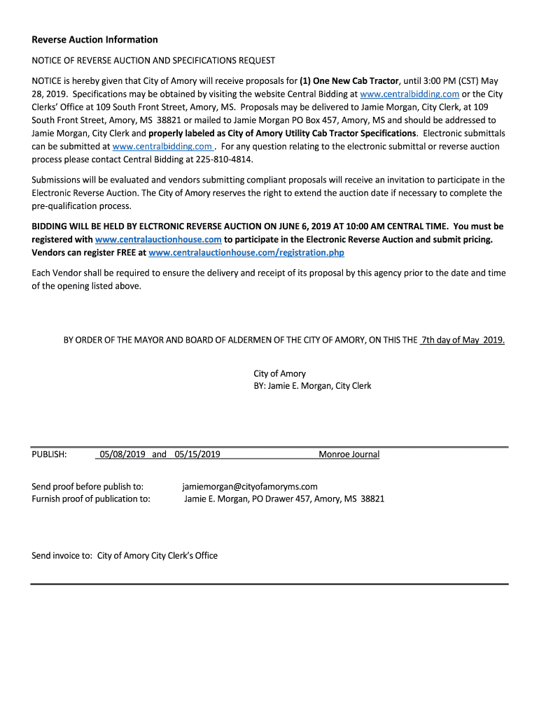 Fillable Online Tractor (Utility Cab Tractor) (91368451) Central