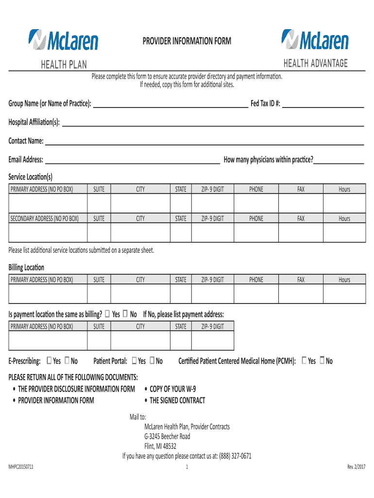 Please complete this form to ensure accurate provider directory and payment information Preview on Page 1