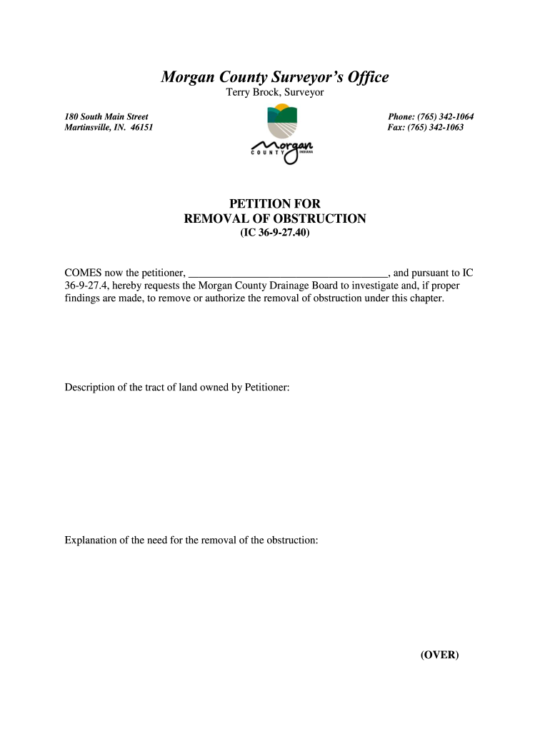 Fillable Online County Surveyor Indiana County Surveyor's