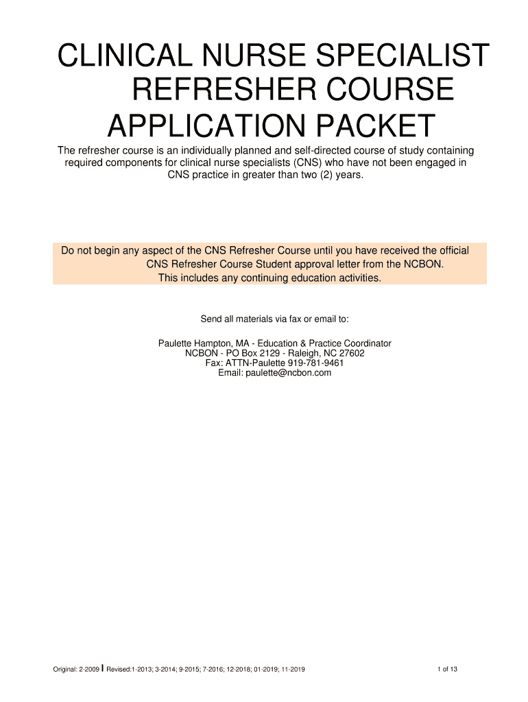 CNS Ref Course App 11182019 Preview on Page 1