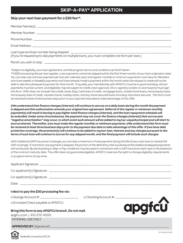 Skip your next loan payment for a $30 fee** Preview on Page 1