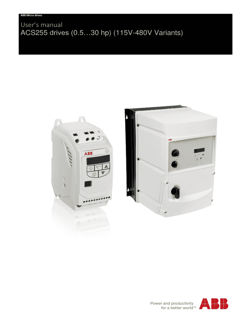 Fillable Online abb acs255 manual Fax Email Print pdfFiller