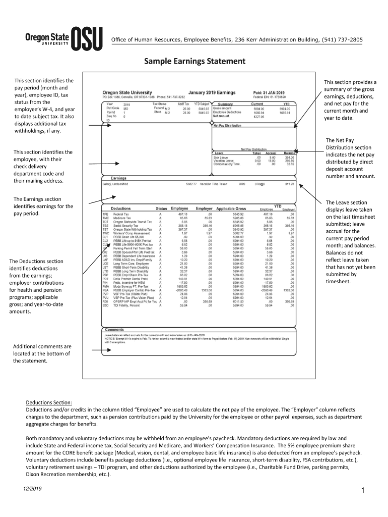 sample earnings Preview on Page 1