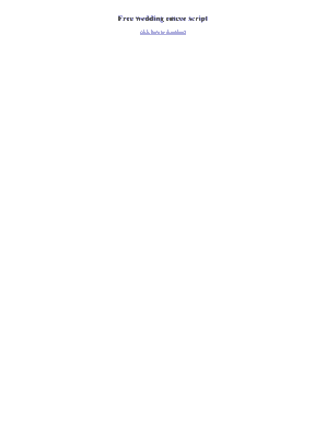 Emcee Script For Wedding Fill Online Printable Fillable Blank Pdffiller
