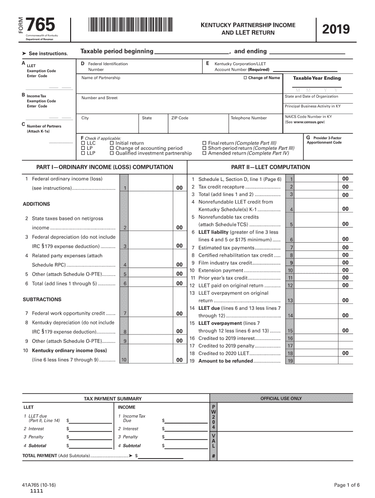 1500010263 - Kentucky Department of Revenue Preview on Page 1